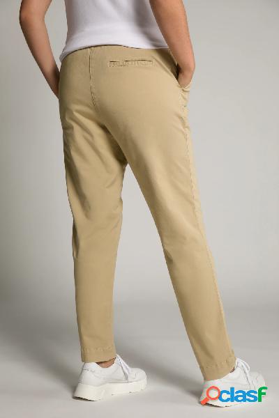 Pantaloni chino di cotone biologico con cintura comoda,
