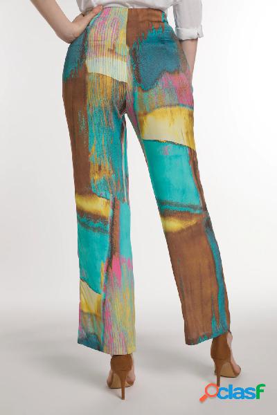 Pantaloni con design artistico e taglio della gamba ampio e