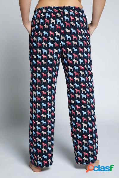 Pantaloni da notte, Donna, Blu, Taglia: 64/66, Cotone, Ulla