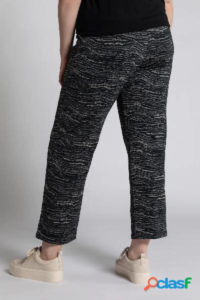 Pantaloni dal disegno ondulato con cintura elastica e taglio