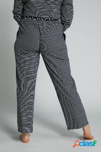 Pantaloni del pigiama a righe con tasche e taglio della