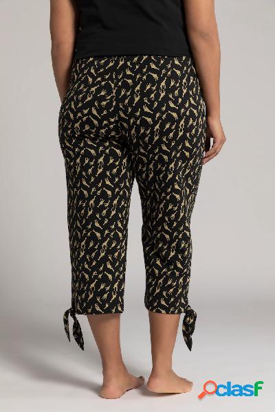 Pantaloni del pigiama con fantasia a giraffe e cintura
