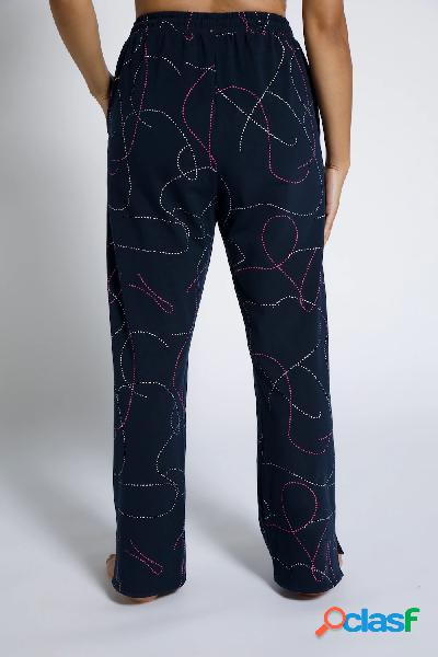 Pantaloni del pigiama con linee di cotone biologico con