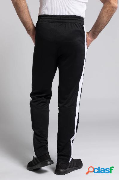 Pantaloni sportivi, righe laterali, cintura elastica, fino