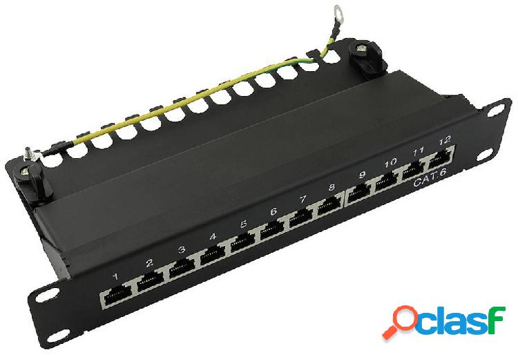 Patch panel LogiLink 12 Porte NP0046 CAT 6 1 U