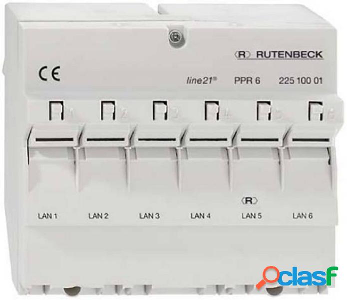 Patchpanel di rete Rutenbeck 6 Porte line21-PPR 6 CAT 5e