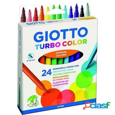 Pennarelli colorati GiottoTurbo Color 2,8 mm conf. 24 pz.