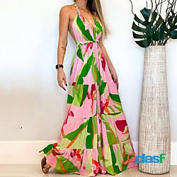 Per donna Abito con bretelline Vestito maxi Verde Senza