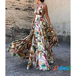 Per donna Abito linea A Vestito maxi Arcobaleno Senza