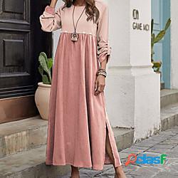 Per donna Abito linea A Vestito maxi Verde Blu Grigio Viola