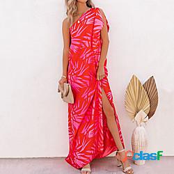 Per donna Vestito a trapezio Vestito maxi Rosso Senza