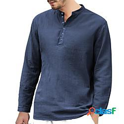 Per uomo Maglia da escursione Camicia Henley Superiore