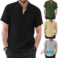 Per uomo Maglia da escursione Camicia Henley Superiore