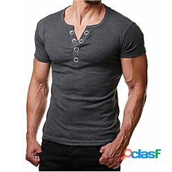 Per uomo maglietta T-shirt da escursione Camicia Henley