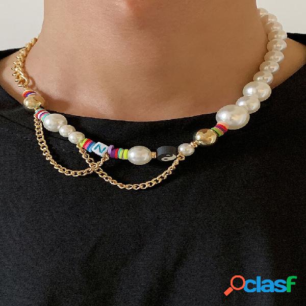 Perle artificiali semplici alla moda Colorful Fogli rotondi