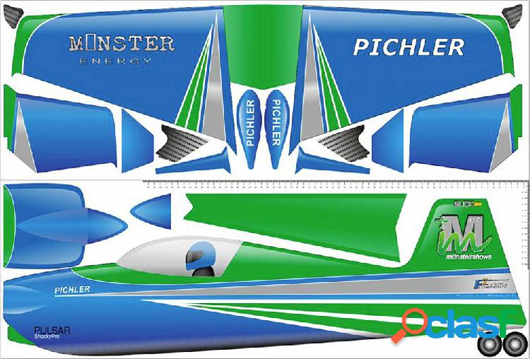 Pichler Slick 360 Verde Aeromodello a motore ARF 840 mm