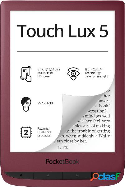 PocketBook Touch Lux 5 RubyRed Lettore di eBook 15.2 cm (6