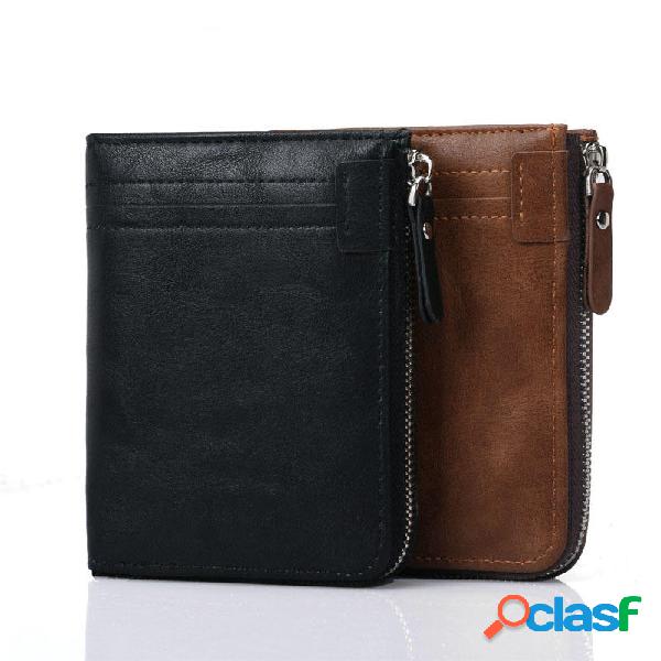 Porta monete da uomo casual multifunzionale Bifold