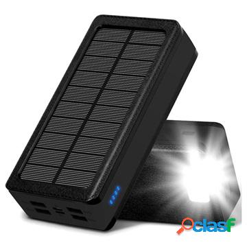 Power Bank Solare Psooo PS-400 - 4xUSB-A, 30000mAh - Nero