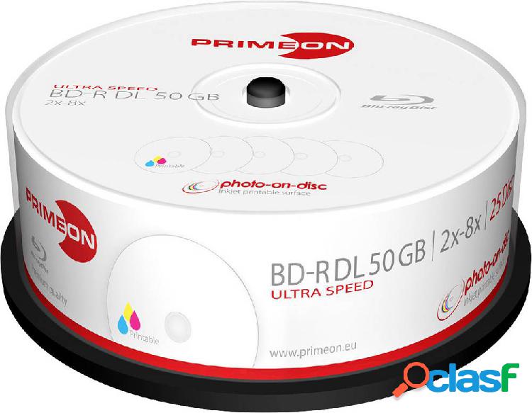 Primeon 2761319 Blu-ray BD-R DL vergine 50 GB 25 pz. Torre