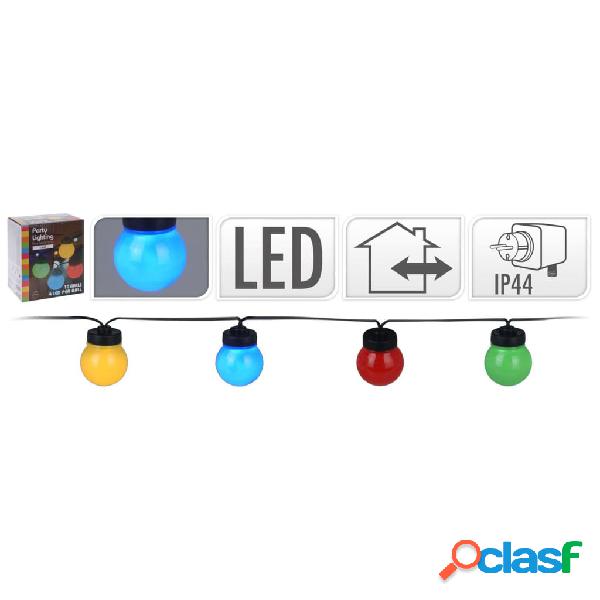 ProGarden Set di Luci LED per Feste 10 Bulbi Multicolori 12