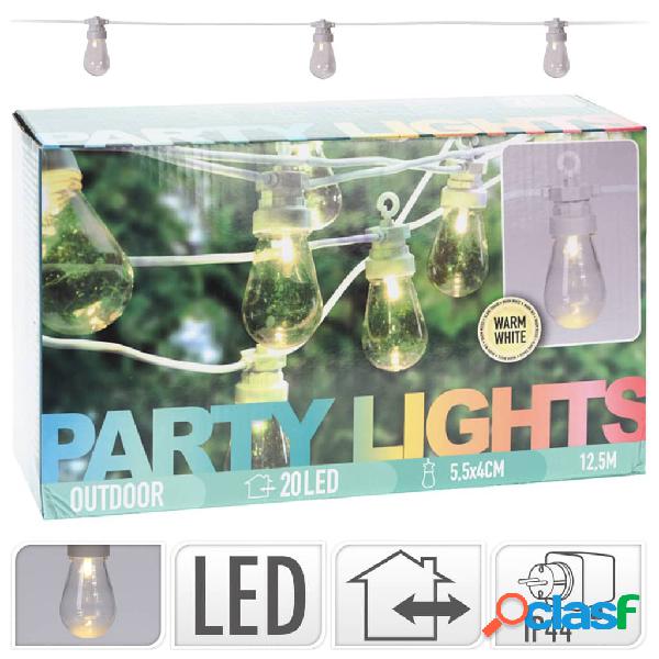 ProGarden Set di Luci LED per Feste 10 Lampadine 12 V
