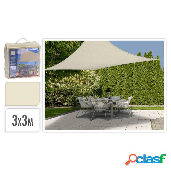 ProGarden Vela Parasole 3x3 m Avorio Quadrata