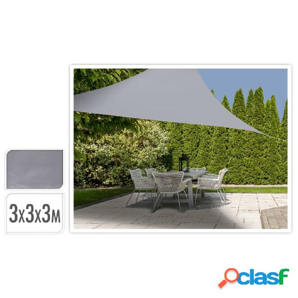 ProGarden Vela Parasole 3x3x3 m Grigio a Triangolo