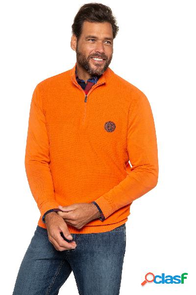 Pullover, colletto polo, maglia lavorata sul davanti, Uomo,