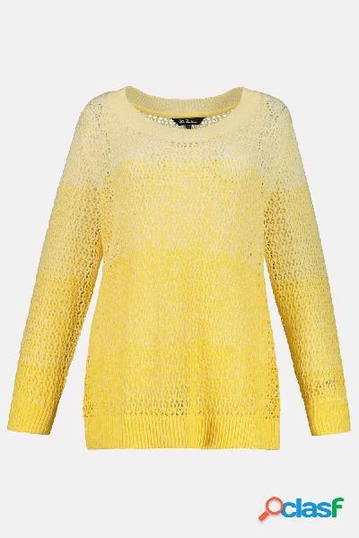 Pullover, gradiente di colore, morbida maglia fine che