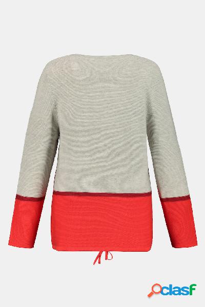 Pullover, maglia a costine trasversali, stile color