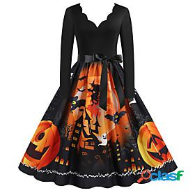 Pumpkin Audrey Hepburn Dress Swing Dress Womens Adults