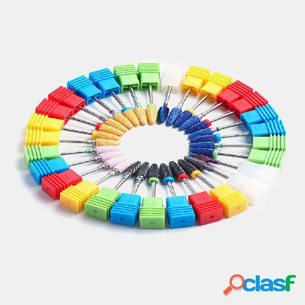 Punte da trapano per nail art Colore proiettile in ceramica