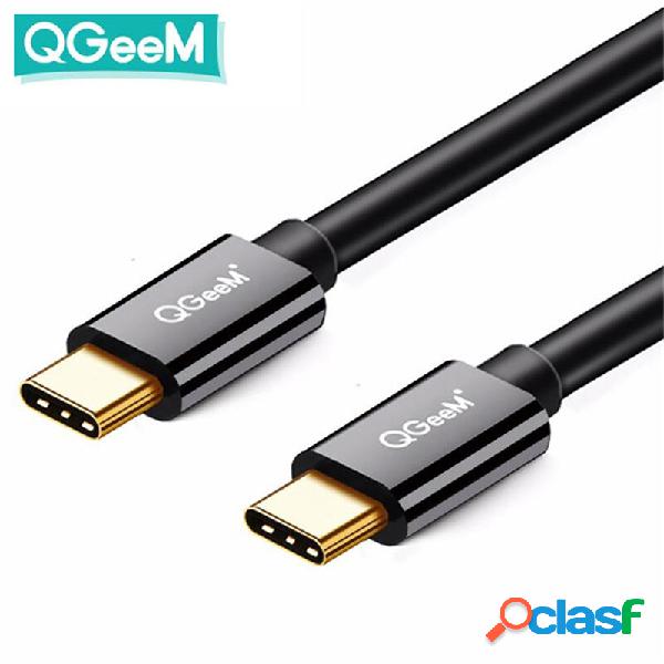 QGeeM USB 3.1 Type C a USB C Cavo dati Gen2 PD 60 W USB-C a