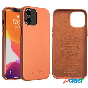 Qialino Premium iPhone 12/12 Pro Leather Case - Brown