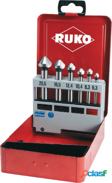 RUKO 102152 Kit svasatori conici 6 parti 6.3 mm, 8.3 mm,