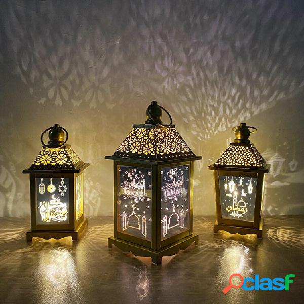 Ramadan lampada Eid Lanterna a vento in ferro su misura