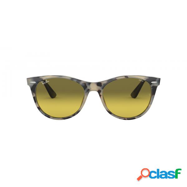 Rb2185 wayfarer ii 1251ab beige havana foto giallo gradiente