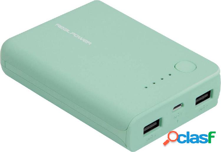 RealPower PB-10k Power bank 10000 mAh Li-Ion Opal Blue