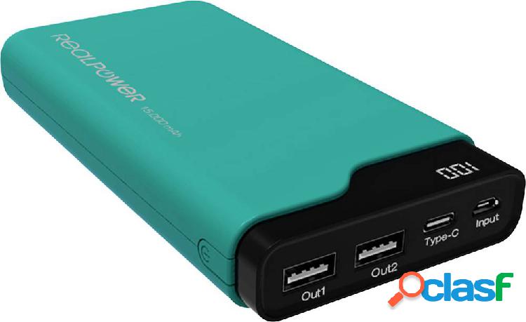 RealPower PB-15000C Power bank 15000 mAh Li-Ion Verde