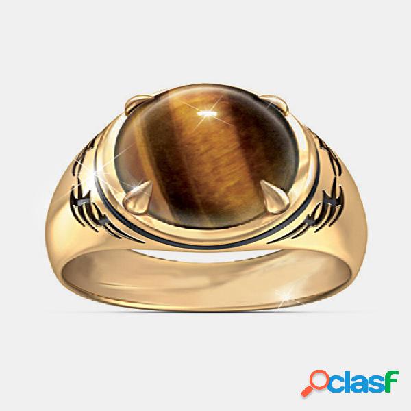 Regalo di gioielli per anello da uomo placcato in oro 24K