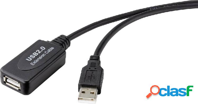 Renkforce Cavo USB USB 2.0 Spina USB-A, Presa USB-A 20.00 m