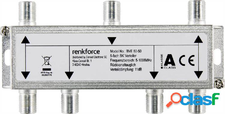 Renkforce Distributore TV via cavo 6 vie 5 - 1006 MHz