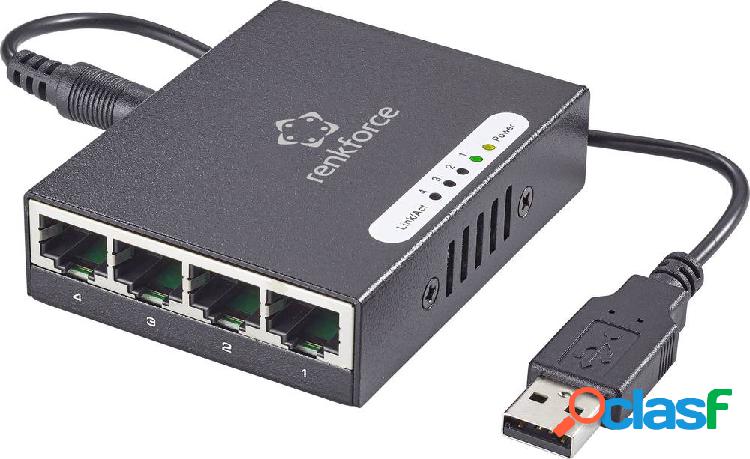 Renkforce RF-4270245 Switch di rete 4 Porte 1 GBit/s