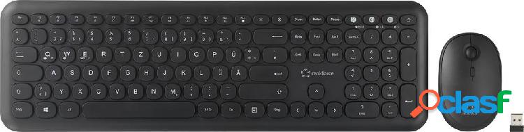 Renkforce RF-KMC-720 Senza fili Kit tastiera, mouse Tedesco,
