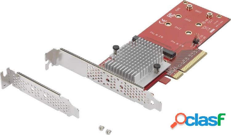 Renkforce Scheda PCI Express x8 per M.2 SSD [2x Presa M M.2