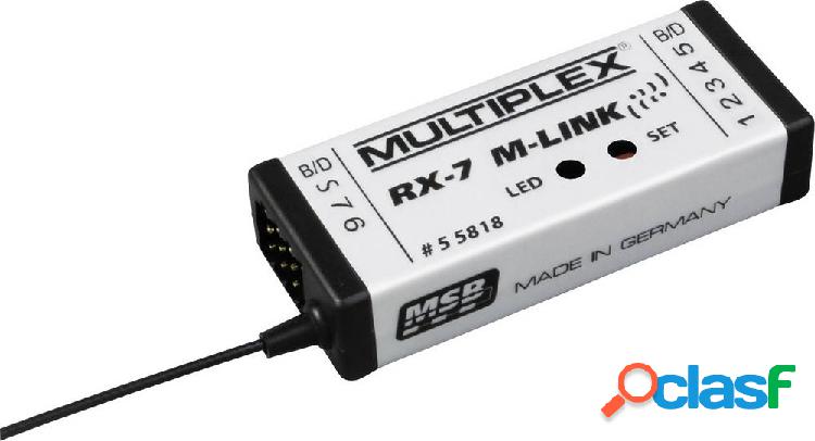 Ricevitore a 7 canali Multiplex RX-7 2,4 GHz Sistema innesto