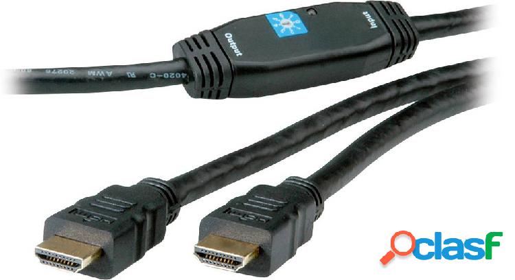 Roline HDMI Cavo Spina HDMI-A, Spina HDMI-A 30.00 m Nero