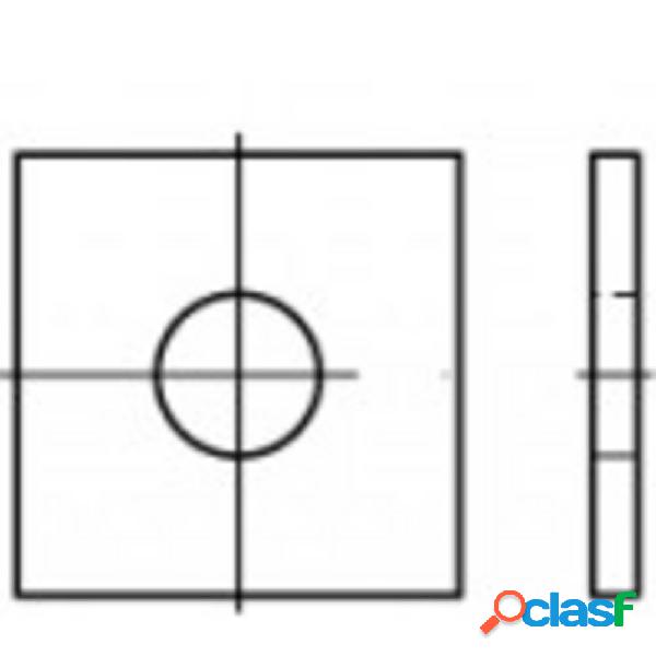 Rondelle quadrate 17.5 mm 50 mm Acciaio 50 pz. TOOLCRAFT