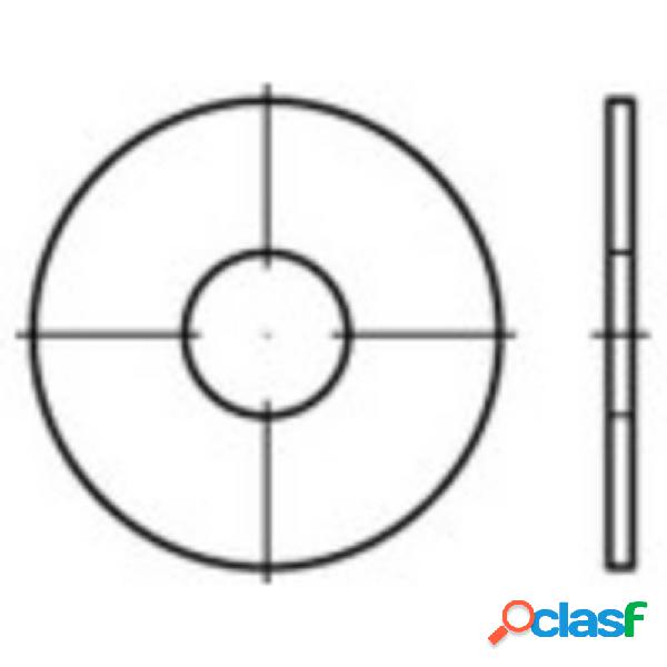 Rosette piane 10.5 mm 25 mm Acciaio galvanizzato zinco 200